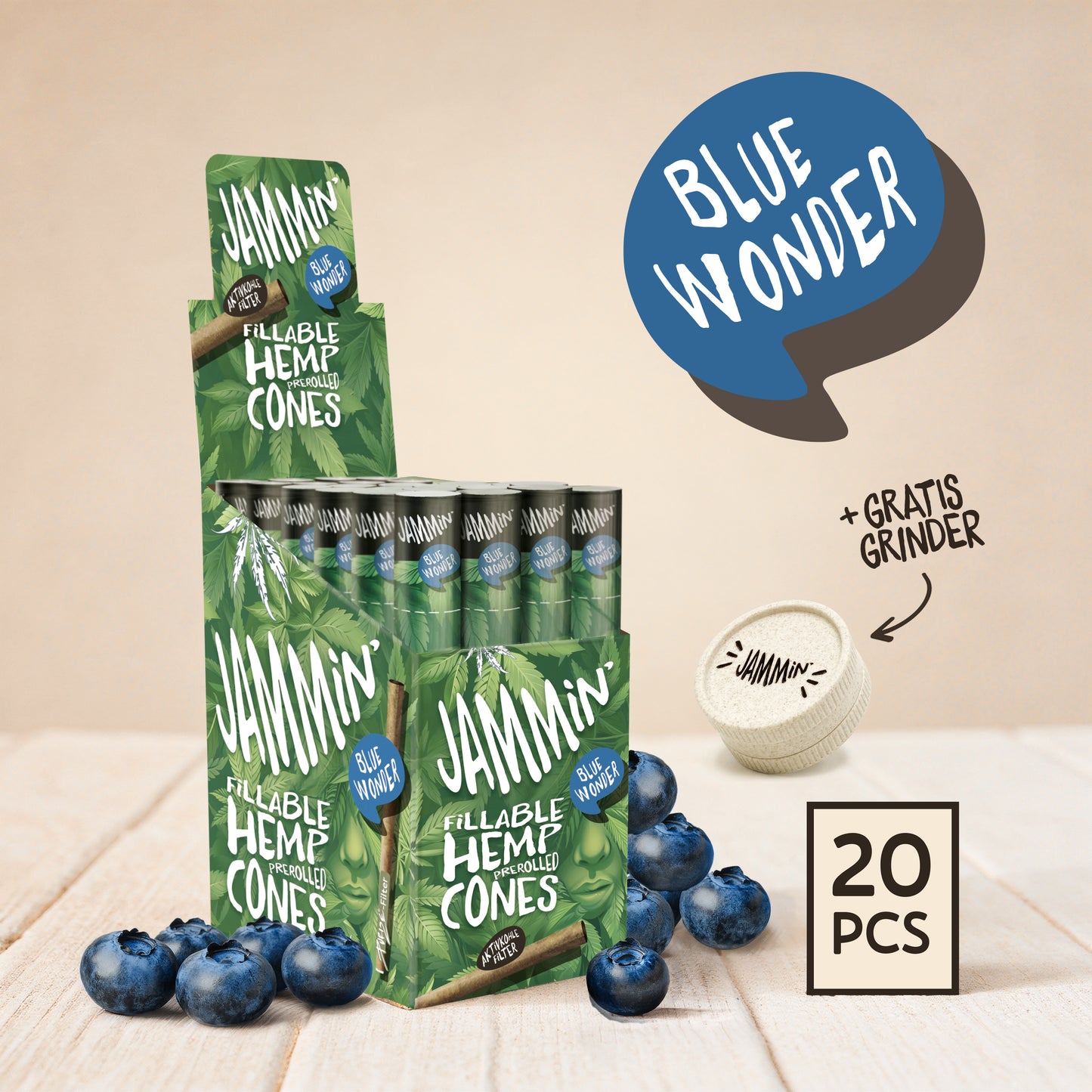 Jammin’ Hemp Cones Blue Wonder