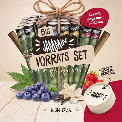 Jammin’ Hemp Cones Vorrats Set + Gratis Grinder
